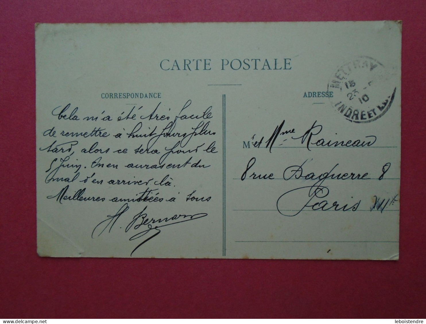 CPA  COLONIE DE METTRAY  LA REVUE DU DIMANCHE   VOYAGEE 1910 TIMBRE - Mettray