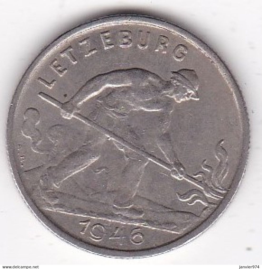 Letzeburg 1 Franc 1946 , Charlotte , En Cupro Nickel, KM# 46.1 - Luxembourg