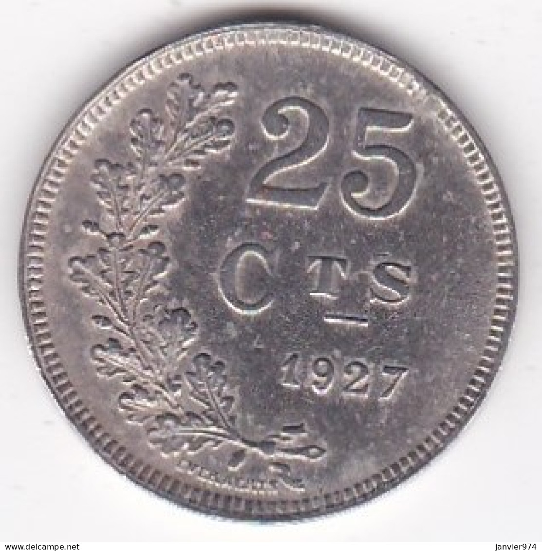 Luxembourg 25 Centimes 1927 , Charlotte, En Cupronickel , KM# 37 - Luxemburgo