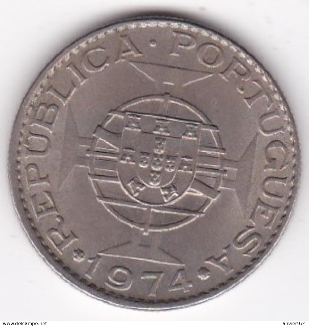 Colonie Portugaise, Mozambique 10 Escudos 1974, En Cupronickel , KM# 79b - Mosambik