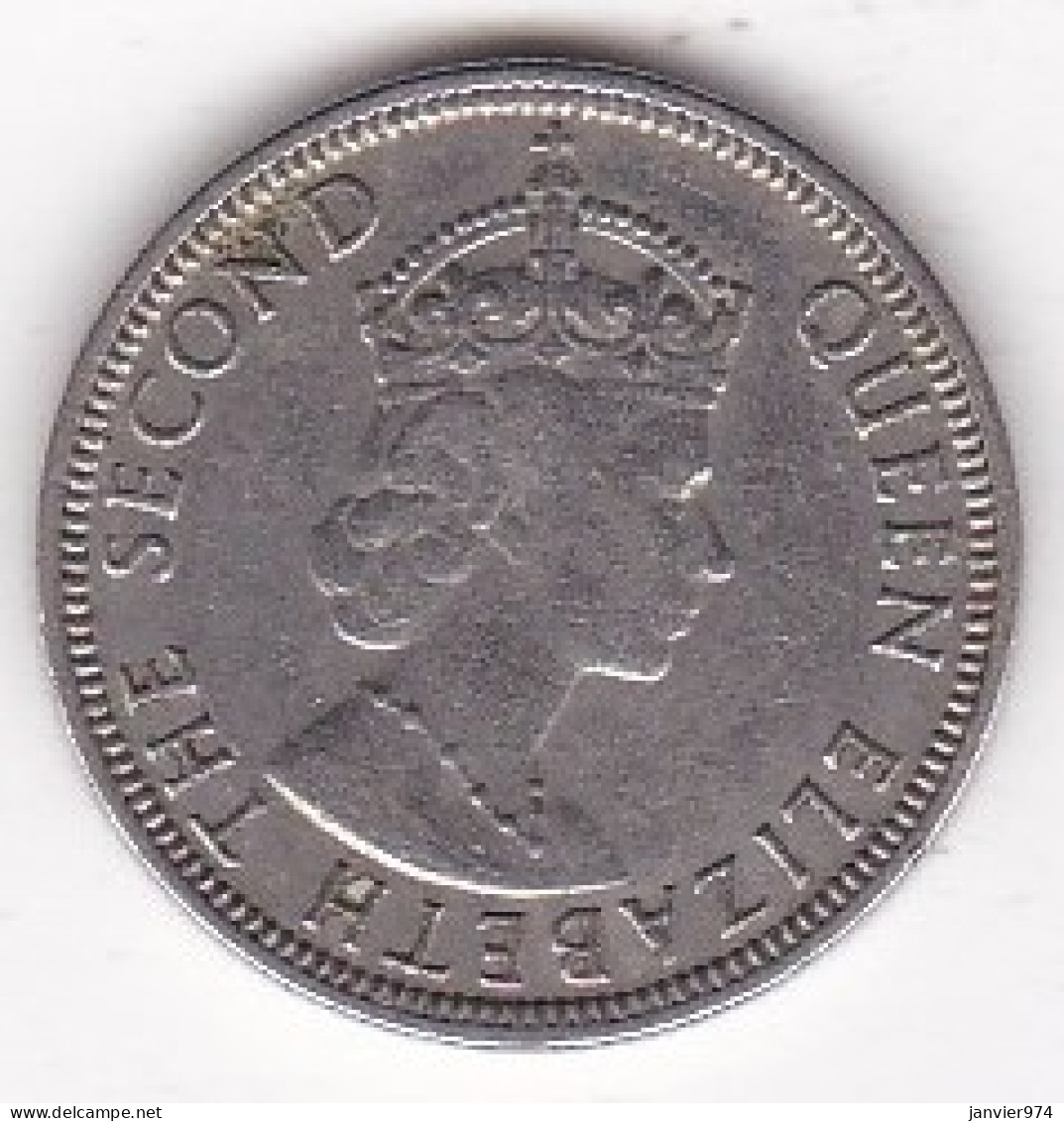 Ile Maurice 1/4 Rupee 1971,  Elizabeth II. En Cupronickel, KM# 36 - Maurice