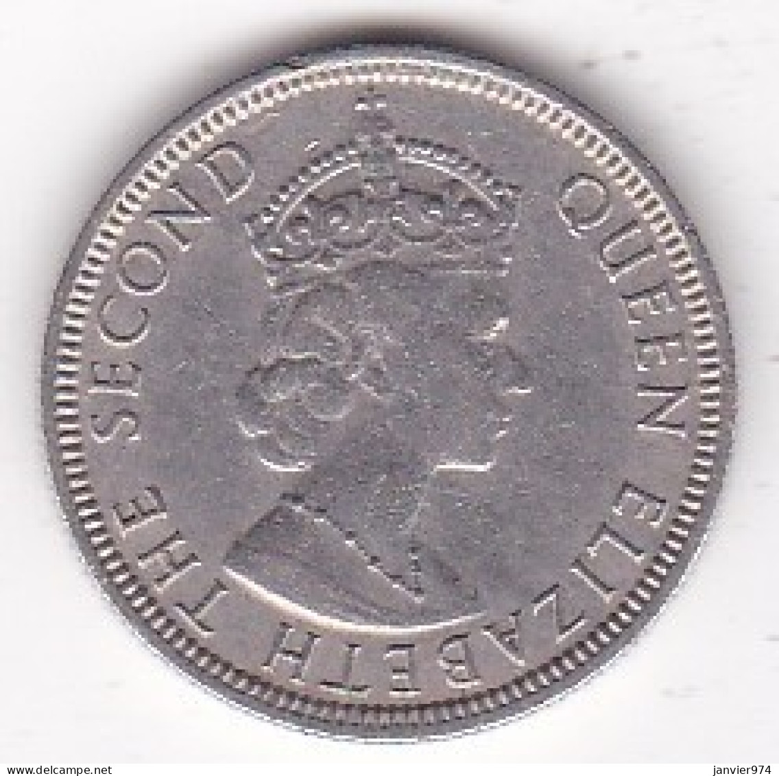 Ile Maurice 1/4 Rupee 1971,  Elizabeth II. En Cupronickel, KM# 36 - Mauricio