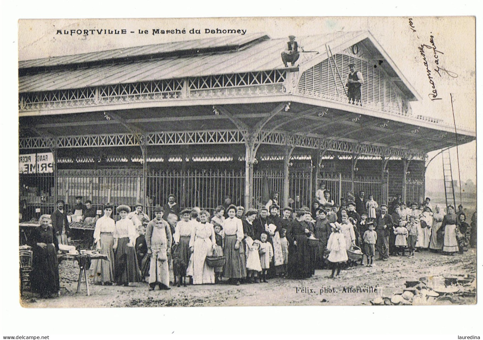 CP VAL DE MARNE - ALFORTVILLE - LE MARCHE DU DAHOMEY - ECRITE EN 1908 - Marchés