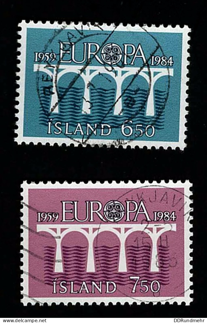 1984 Europa Michel IS 614 - 615 Stamp Number IS 588 - 589 Yvert Et Tellier IS 567 - 568 Used - Oblitérés