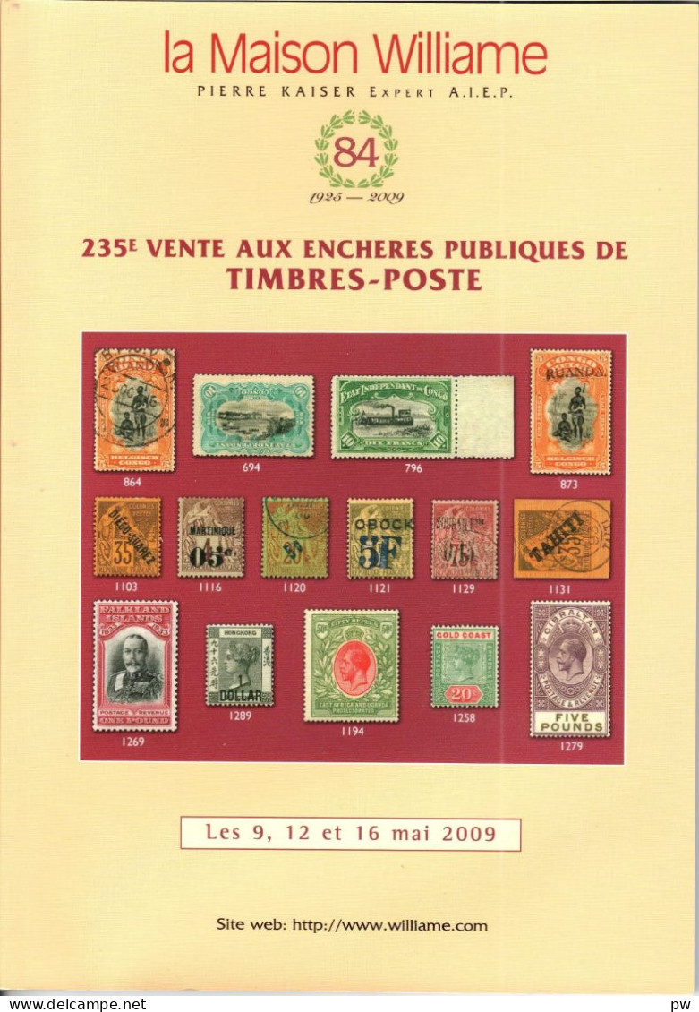 VENTES WILLIAME (Kaiser) 2009 235e Vente - Catalogues De Maisons De Vente