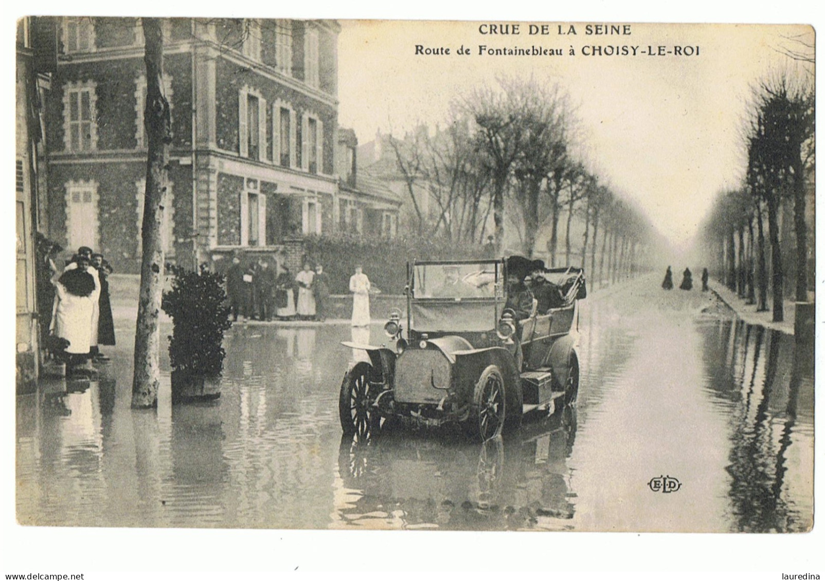 CP  VAL DE MARNE - CHOISY LE ROI - CRUE DE LA SEINE - ROUTE DE FONTAINEBLEAU - Floods