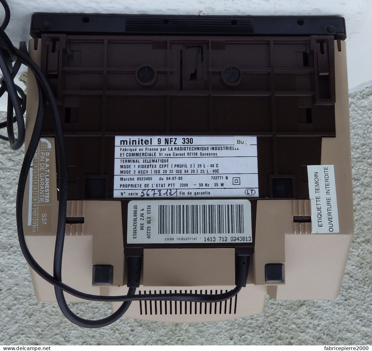 MINITEL 1 Bistandard - Lot Appareil Et Ses Notices Mode D'emploi 1986 + Les Pages Minitel 1999 TBE Radiotechnique - Telefonía