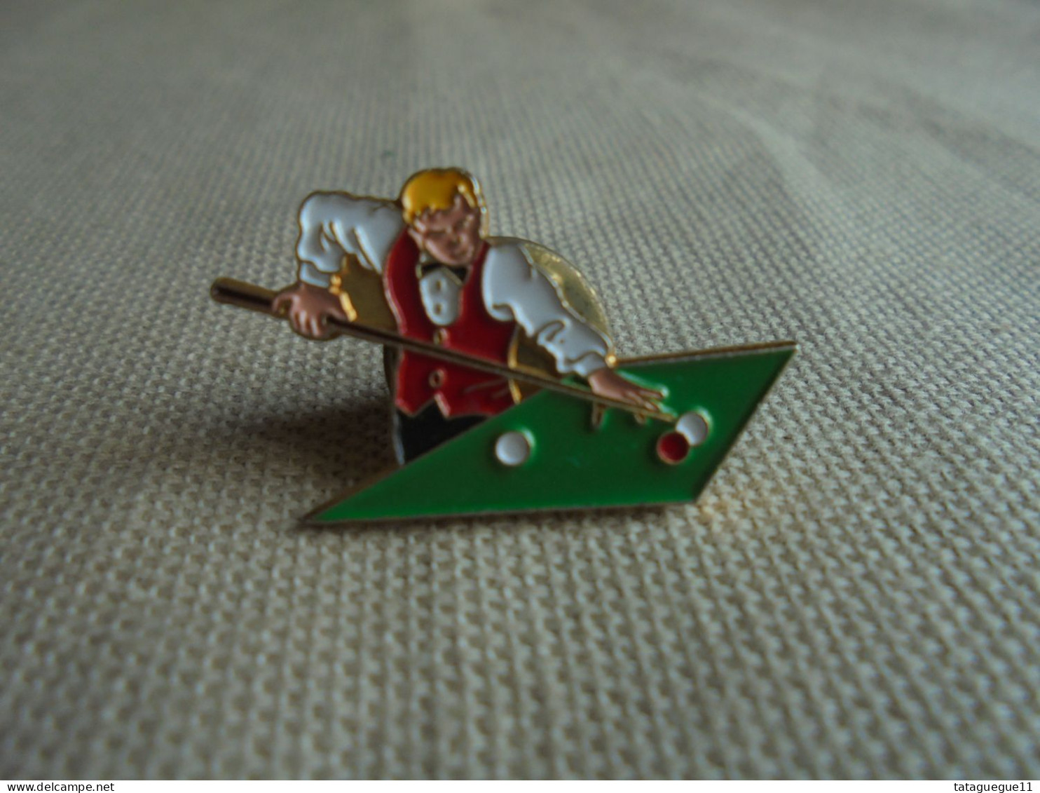 Vintage - Pins - Joueur De Billard Français - Années 80 - Billard