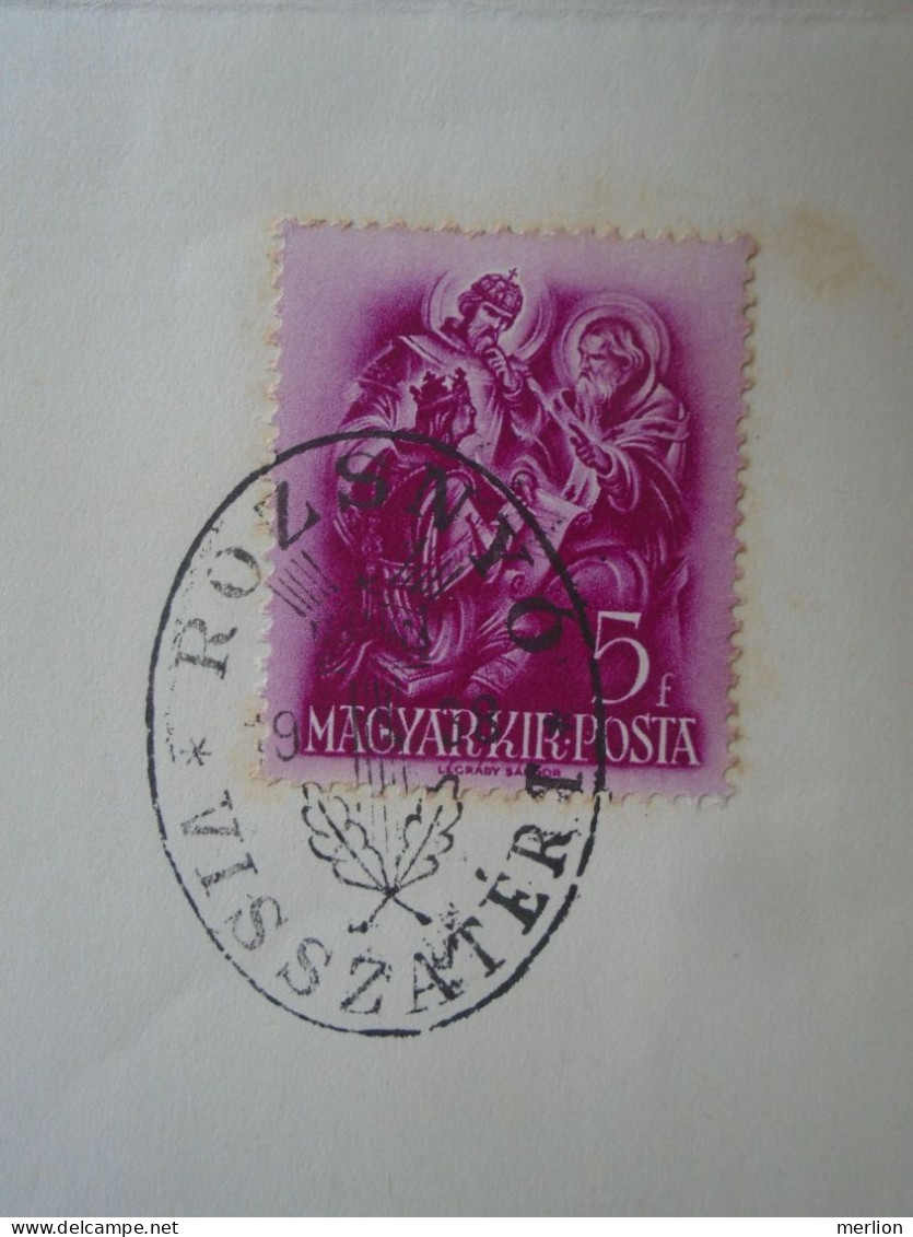 ZA451.14 Hungary  -ROZSNYÓ Visszatért -Commemorative Postmark 1938 Roznava Slovakia - Postmark Collection