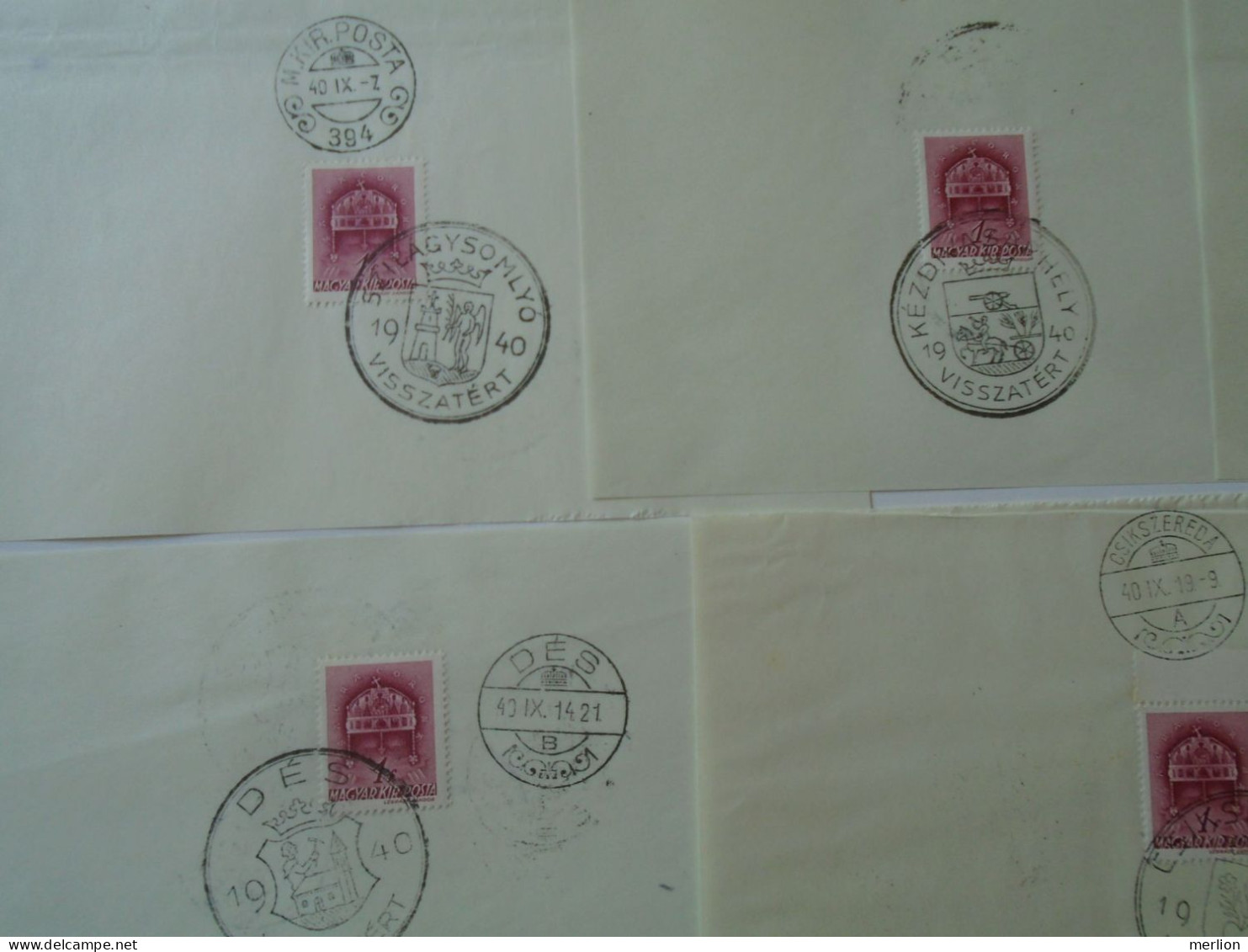 ZA451.15 Hungary  - Lot Of 20 Cities - Erdély  Visszatért -Commemorative Postmark 1938 Nagyszalonta Dés Zilah Szászrégen - Marcofilie