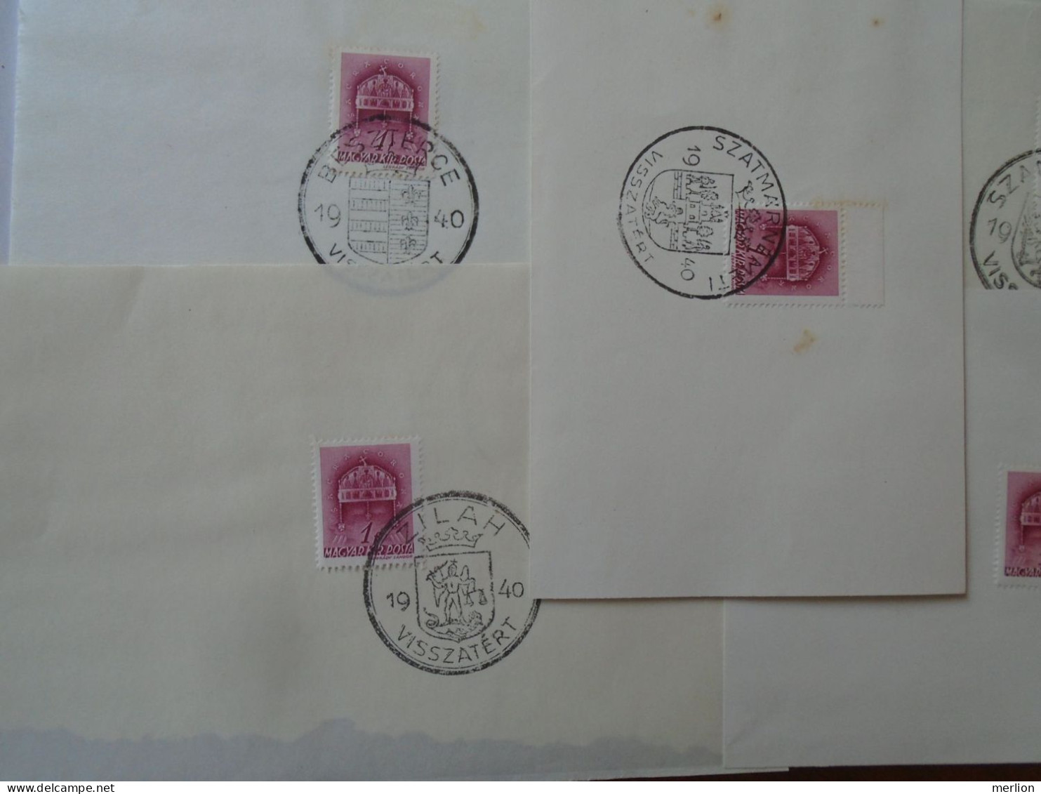 ZA451.15 Hungary  - Lot of 20 cities - Erdély  Visszatért -Commemorative postmark 1938 Nagyszalonta Dés Zilah Szászrégen