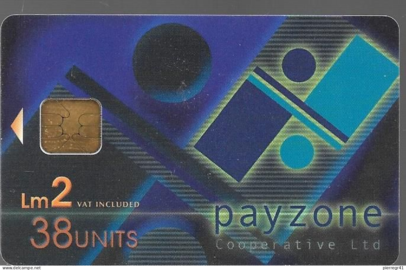 CARTE-PUCE-MALTE---LM2-38U-PAYZONE-UTILISE-TBE - Malte