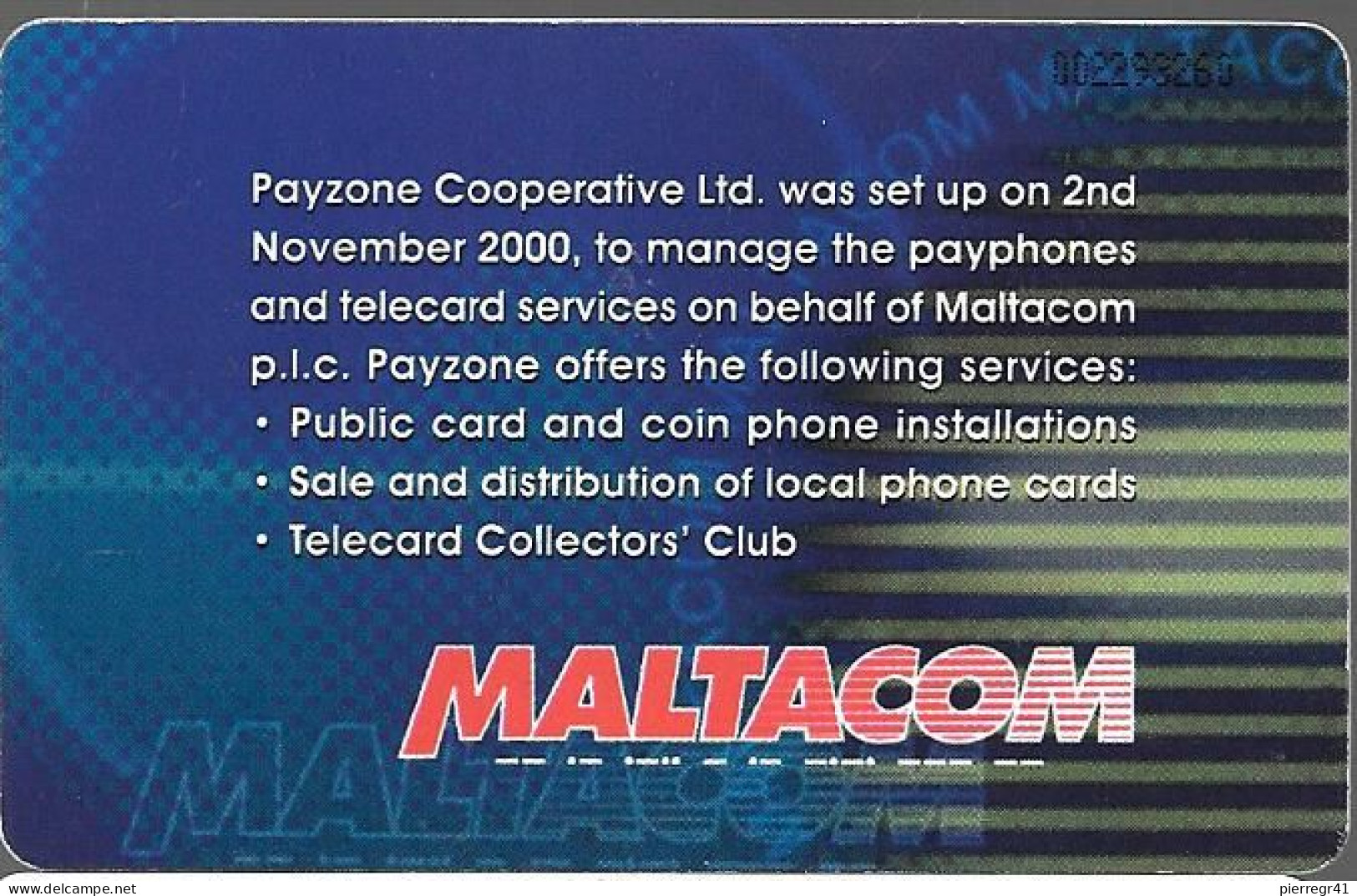 CARTE-PUCE-MALTE---LM2-38U-PAYZONE-UTILISE-TBE - Malte