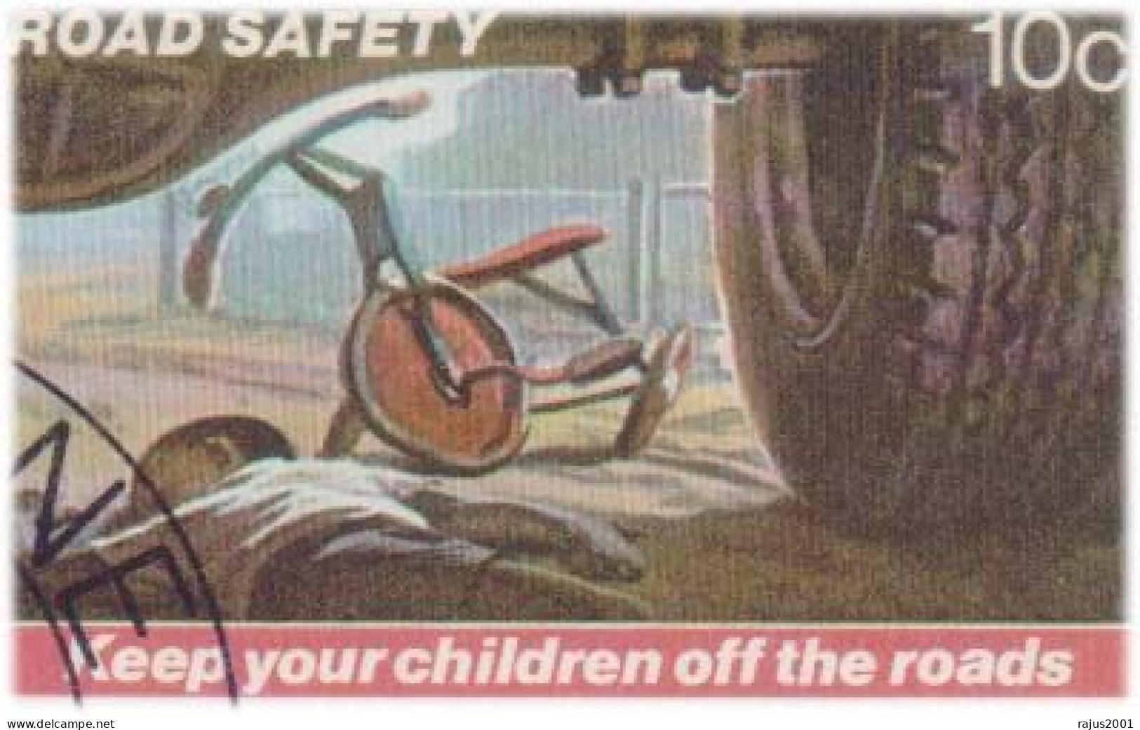Road Safety, Dont Drink And Drive, Observe Signal, Skull, Bicycle, Car Accident, Keep Your Children OFF The Road, FDC - Unfälle Und Verkehrssicherheit