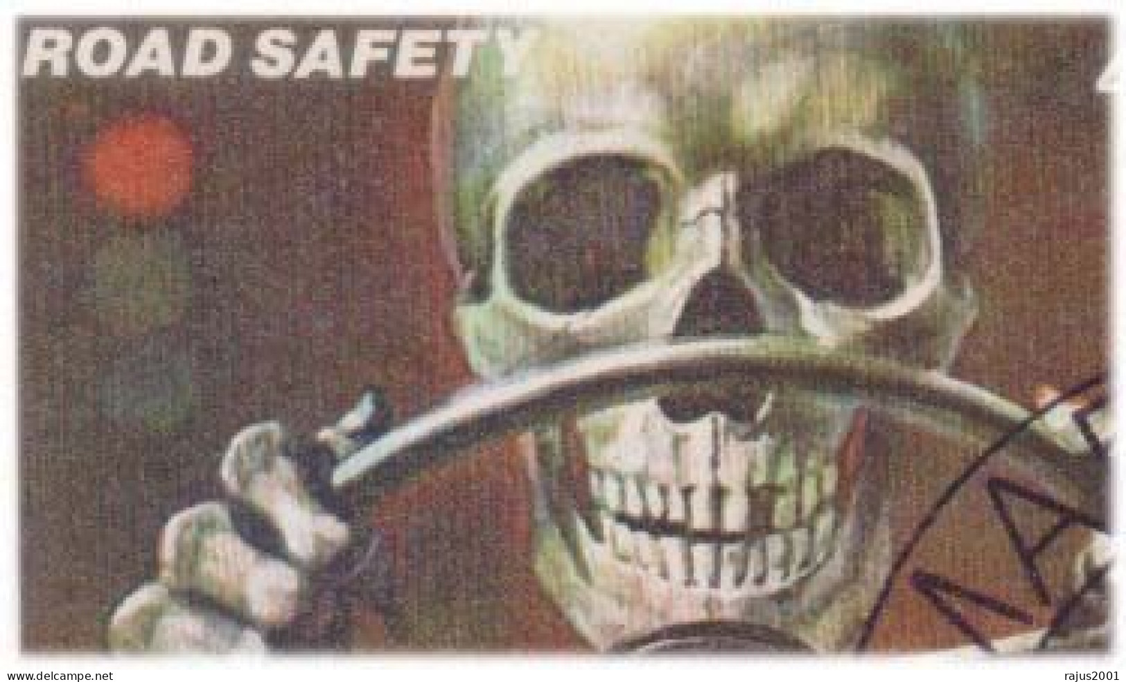 Road Safety, Dont Drink And Drive, Observe Signal, Skull, Bicycle, Car Accident, Keep Your Children OFF The Road, FDC - Unfälle Und Verkehrssicherheit