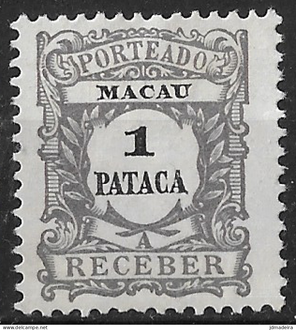Macao Macau – 1904 Postage Due 1 Pataca Mint Stamp - Timbres-taxe