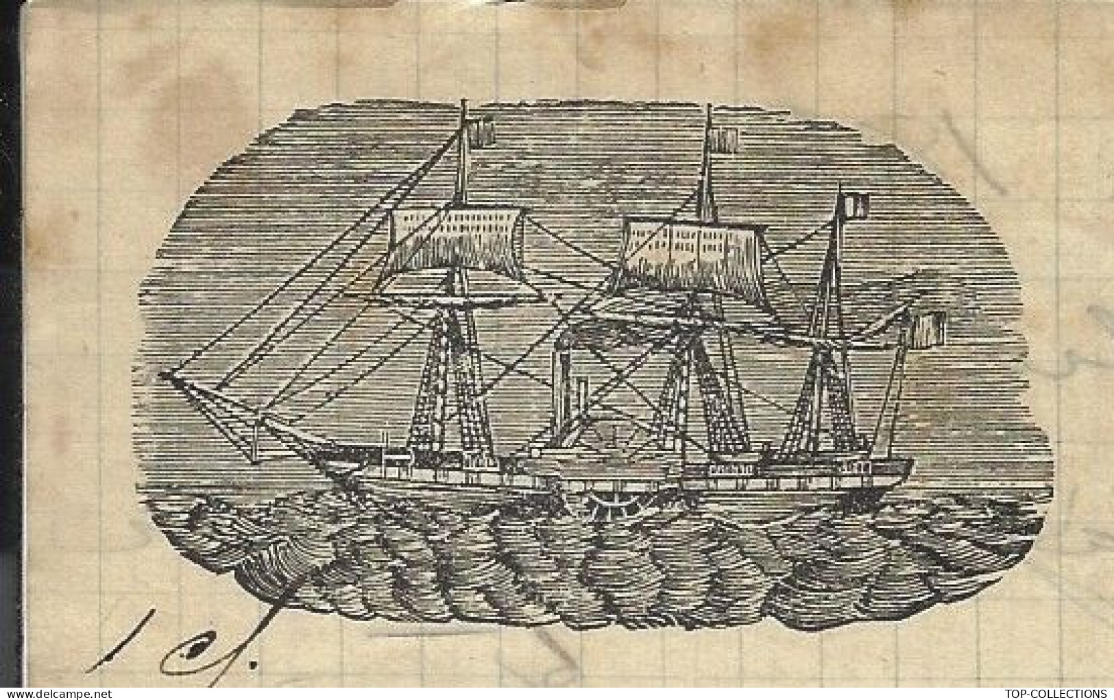 1886 NAVIGATION ESPAGNE FRANCE NAVIRES à VAPEUR VAISSEAUX ESPAGNOLS Pedro Rico à Malaga Pour Barbezieux  Cognac Charente - 1800 – 1899