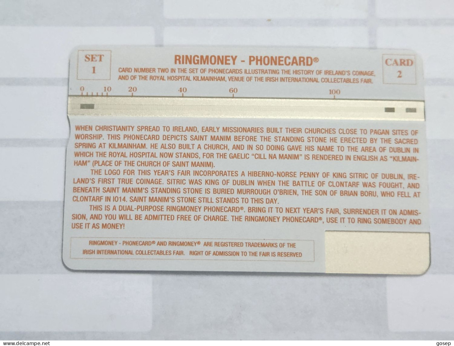 United Kingdom-(BTO-095)-Kilmainham Fair Ring Money(112)(5units)(505D)price Cataloge MINT-5.00£-1card Prepiad - BT Emissions Etrangères