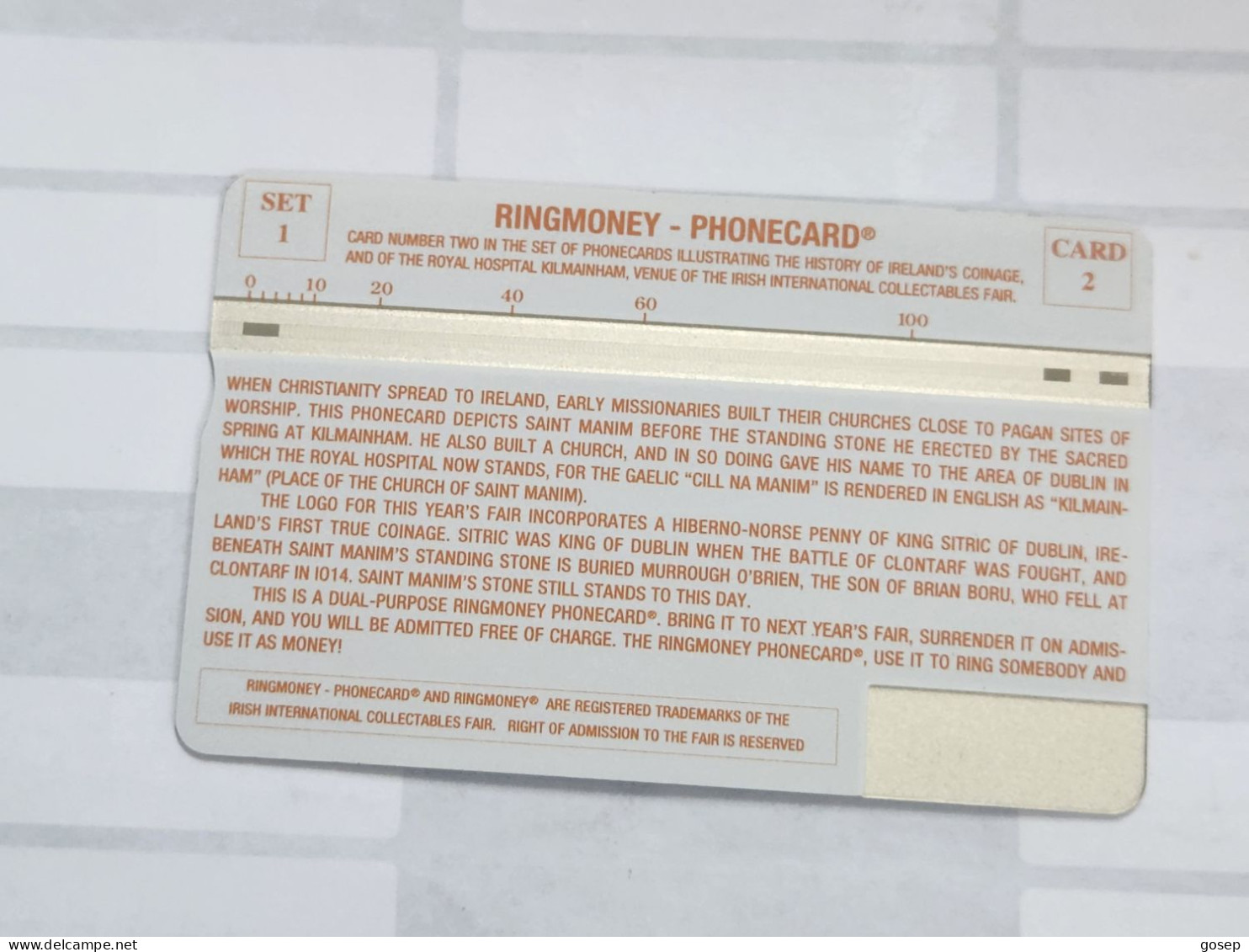 United Kingdom-(BTO-095)-Kilmainham Fair Ring Money(114)(5units)(505D)price Cataloge MINT-5.00£-1card Prepiad - BT Emissions Etrangères