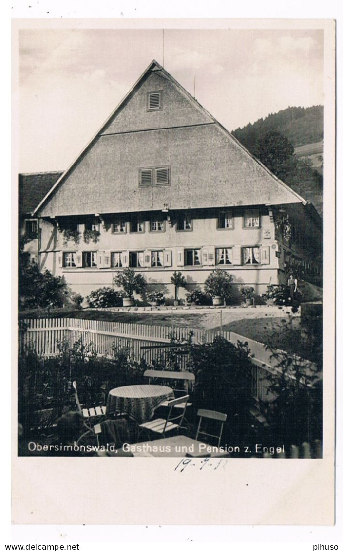 D-15225   OBERSIMONSWALD : Gasthaus Und Pension Z. Engel - Emmendingen