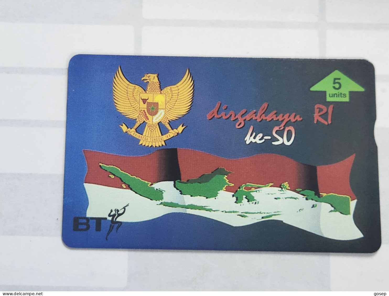 United Kingdom-(BTO-102)50th Anniv Of Indonesia-(123)(5units)(505D98543)price Cataloge MINT-60.00£-1card Prepiad - BT Übersee