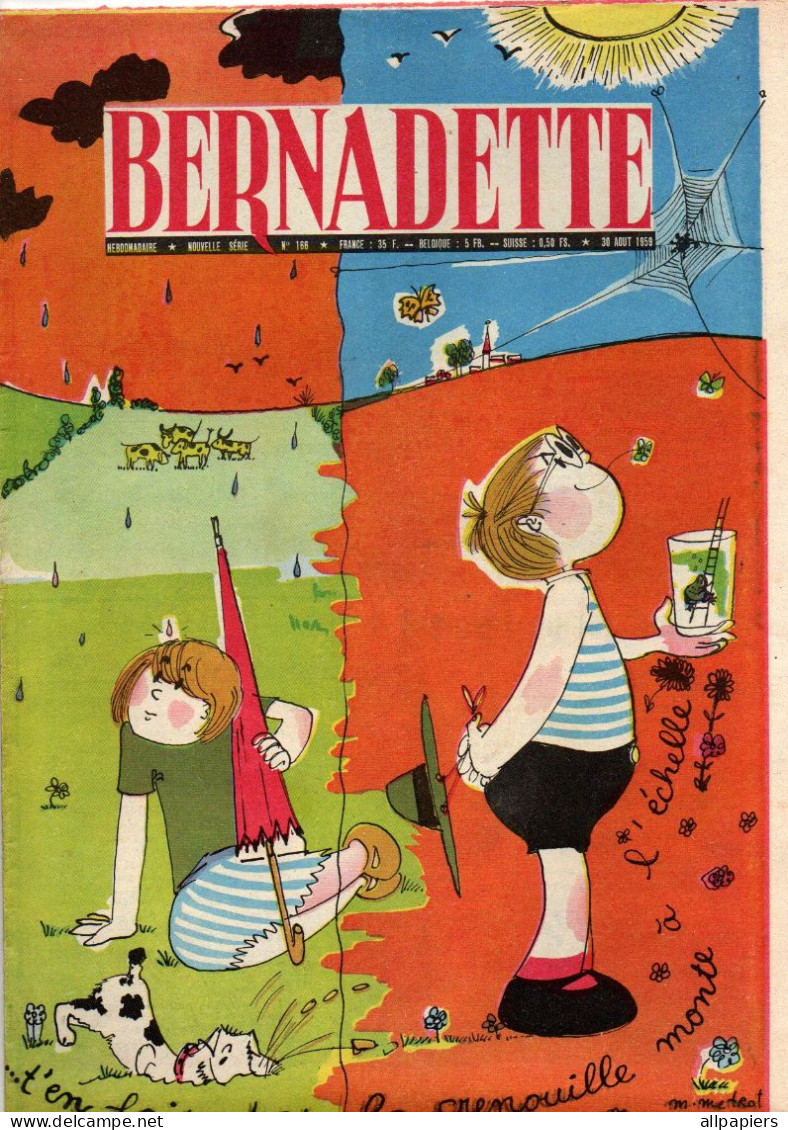 Bernadette N°166 Un écolier Persévérant - Visite à Un Artiste Florentin - Histoire De L'église ... 1959 - Bernadette