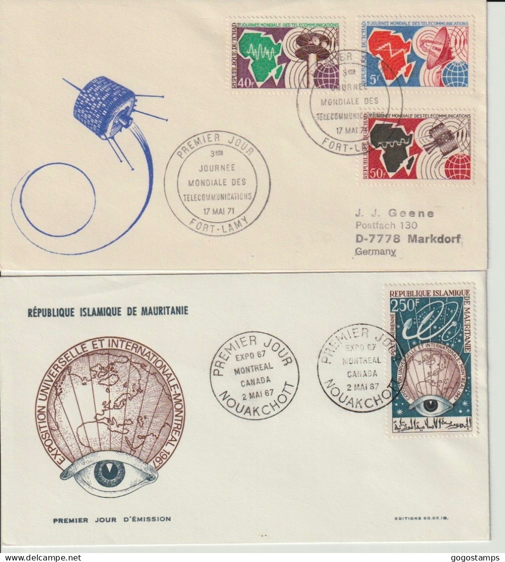 Collection of 28 FDC on Space topic (USA, Japan, Niger, Mauritania, Germany)