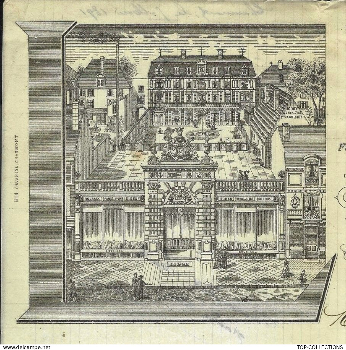 1891 Chaumont  En Bassigny Haute Marne SUPERBE ENTETE DRAPERIES NOUVEAUTES Lisse & Cie => Garnier Thiebault Gérardmer - 1800 – 1899
