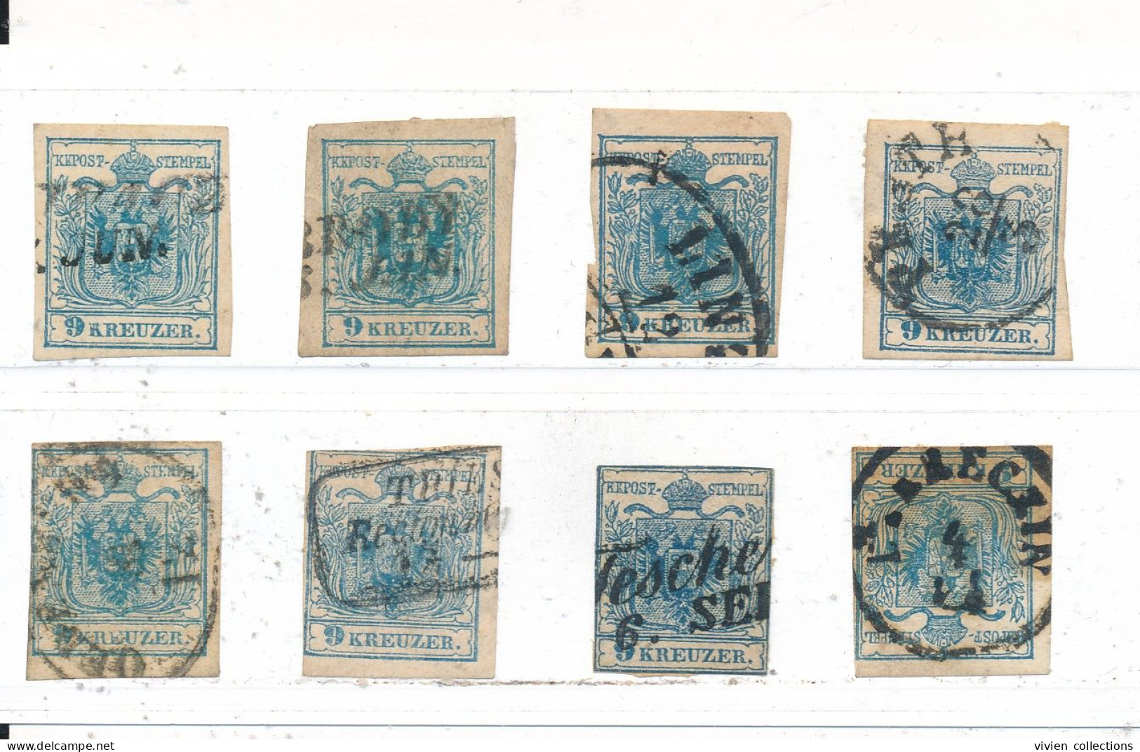 Autriche Empire Lot De 8 X N° 5 Oblitérés Avec Oblitérations A étudier - Used Stamps