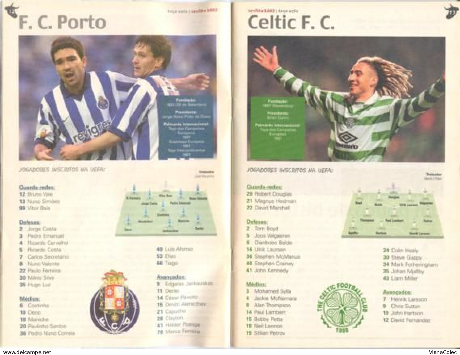 Guia - Final Taça UEFA Cup / FCP FC Porto Oporto / Celtic FC Glasgow / Sevilha 2003 - Sport