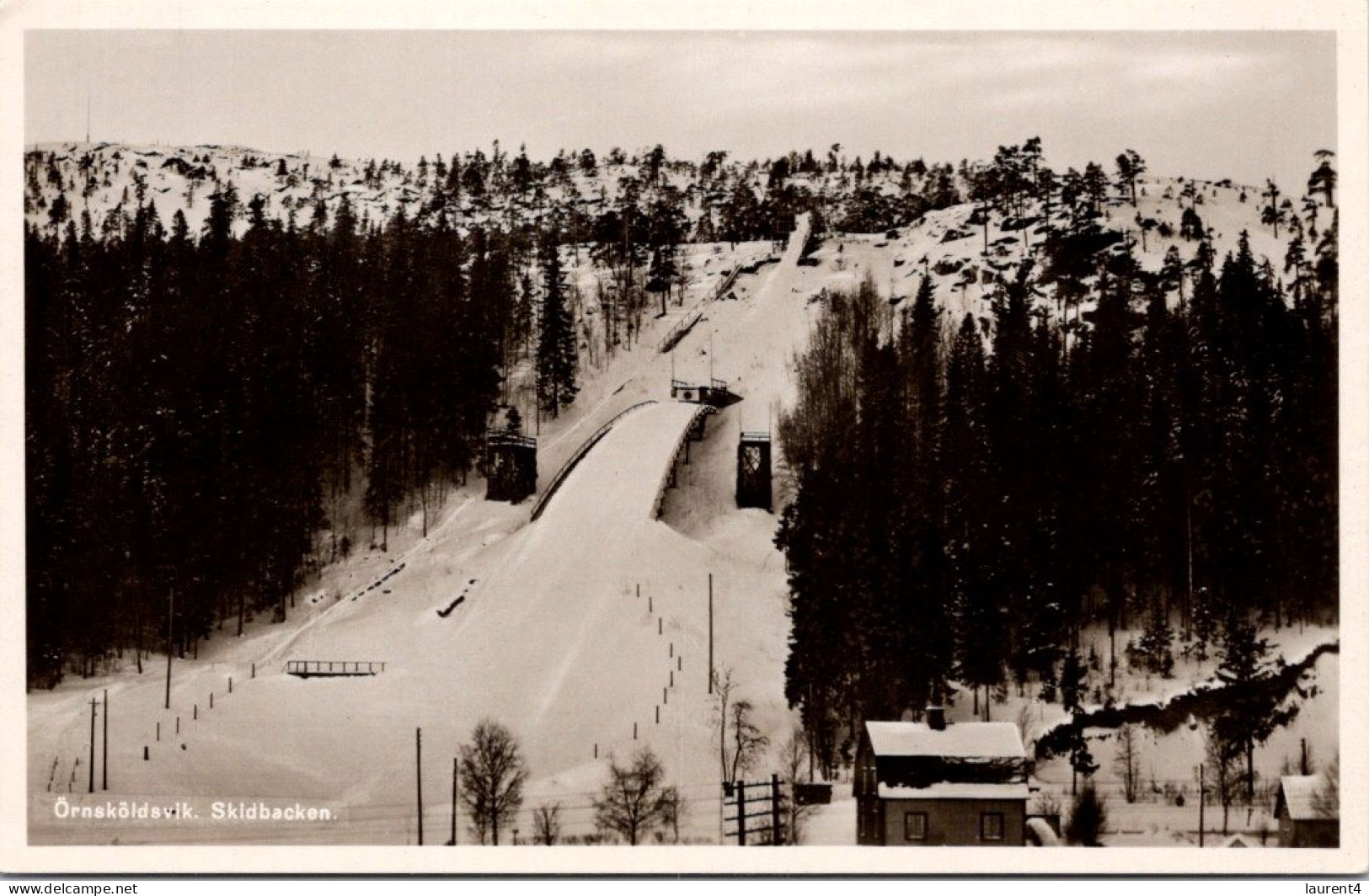 (3 R 1) Very Old - B/w - 46466 - Skidbacken (winter Sport) - Sports D'hiver