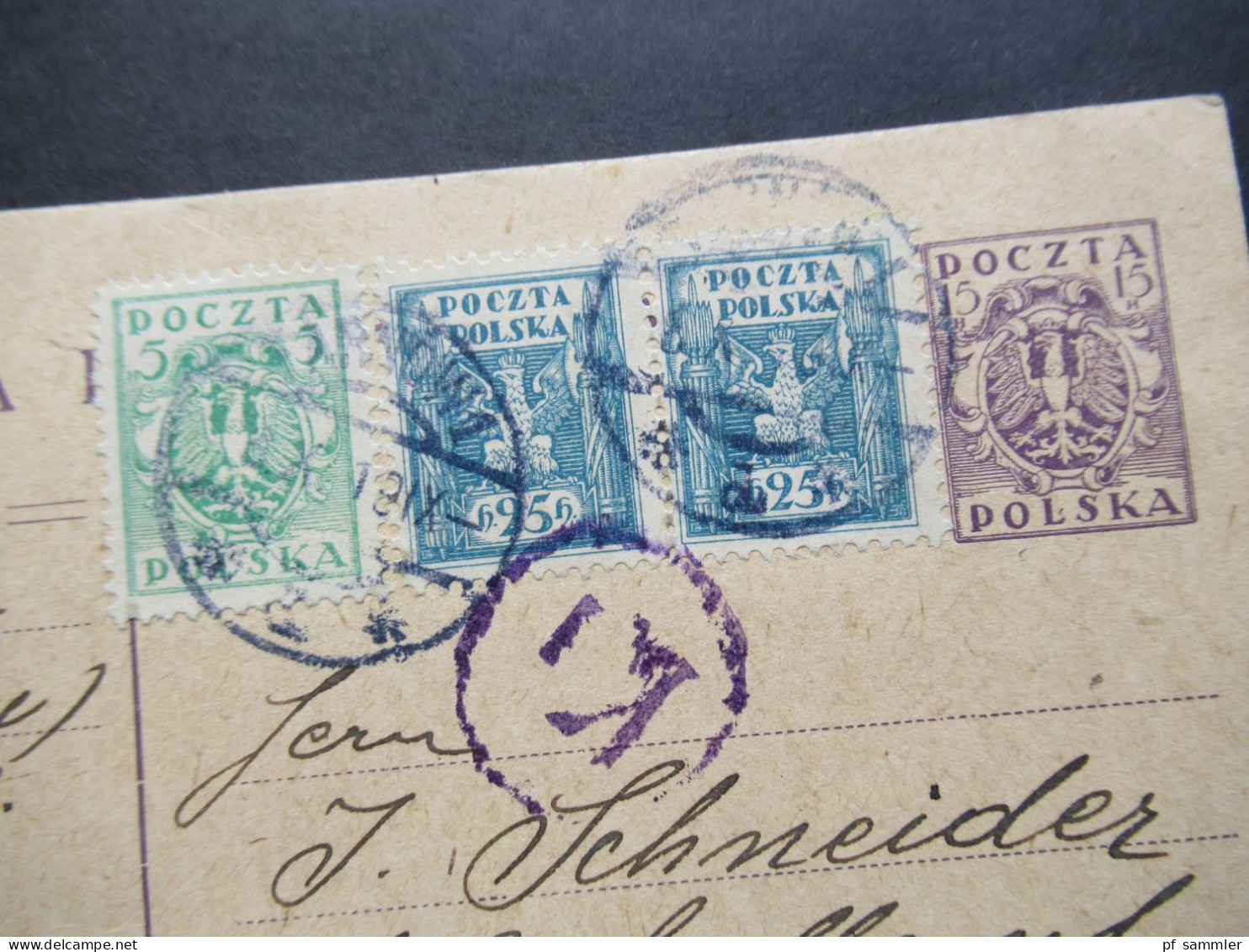 Österreich / Kleinpolen Ehem. Österr. Verwaltungsgebiet 1919 Stempel Tarnow 1 GA Mit ZuF Zensurstempel K1 - Ganzsachen