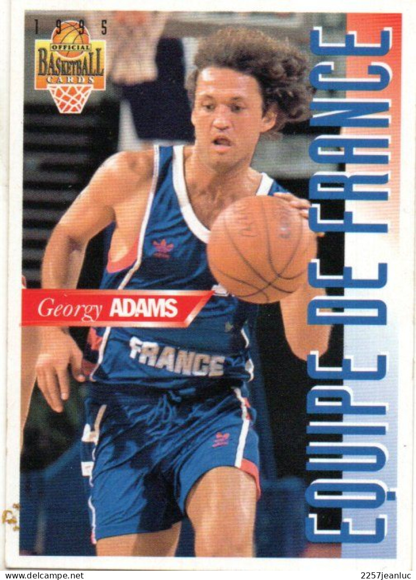 Carte Panini Equipe De France De  Basket Ball *  Gorgy Adams Champion De France  1991 - Basketball