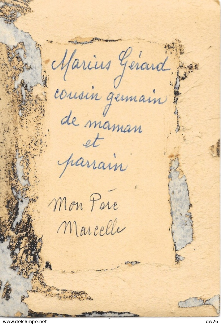 Portrait D'un Militaire Avec Son Sabre - Marius Gérard - Carte Photo écrite Par Marcelle - Personnages