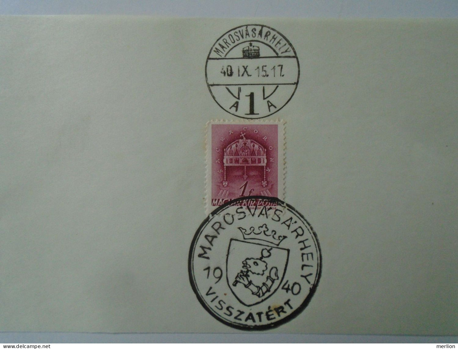 ZA451.54  Hungary -Marosvásárhely  Visszatért -Commemorative Postmark 1940 - Marcophilie