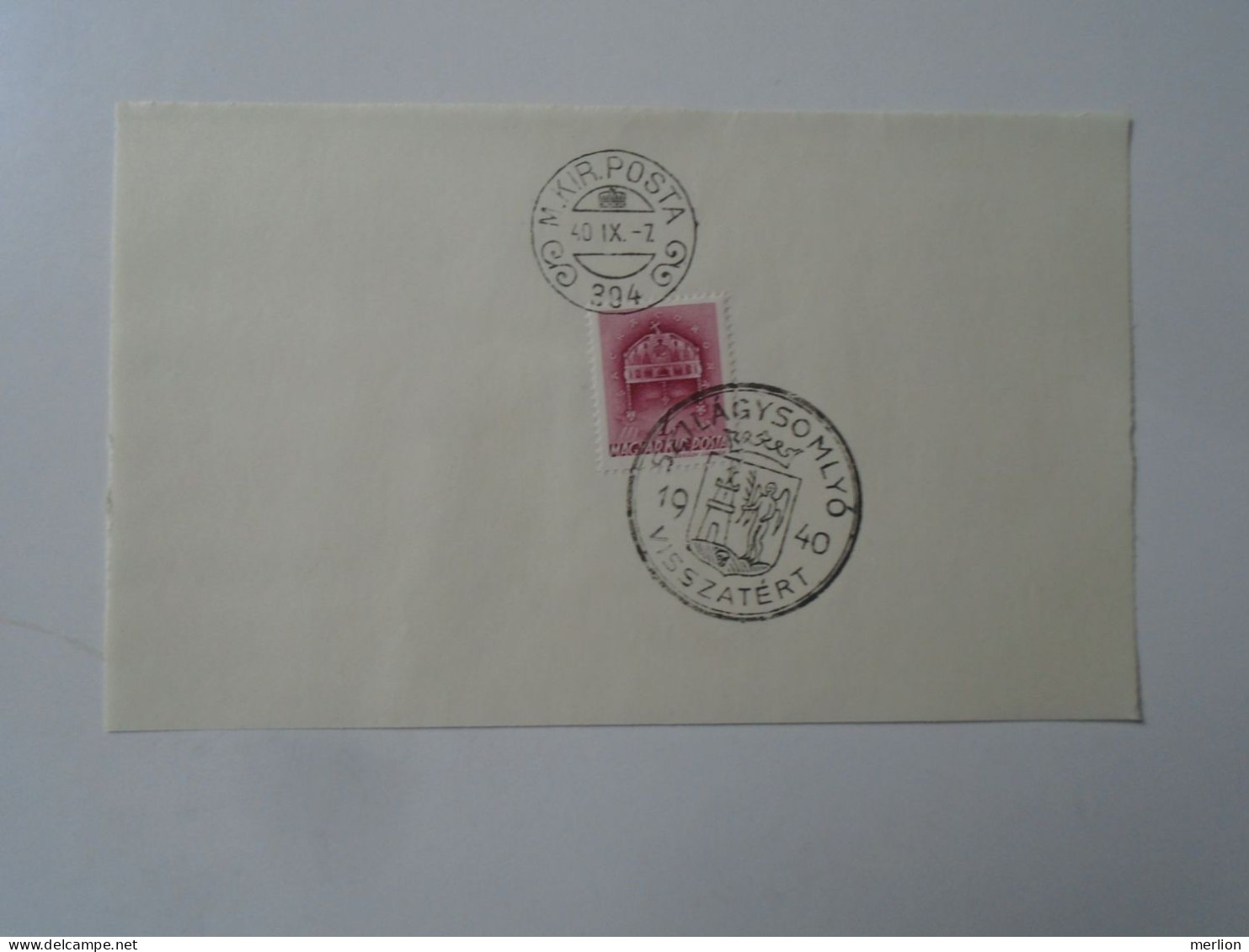 ZA451.57  Hungary -Szilágysomlyó  Visszatért -Commemorative Postmark 1940 - Marcofilie