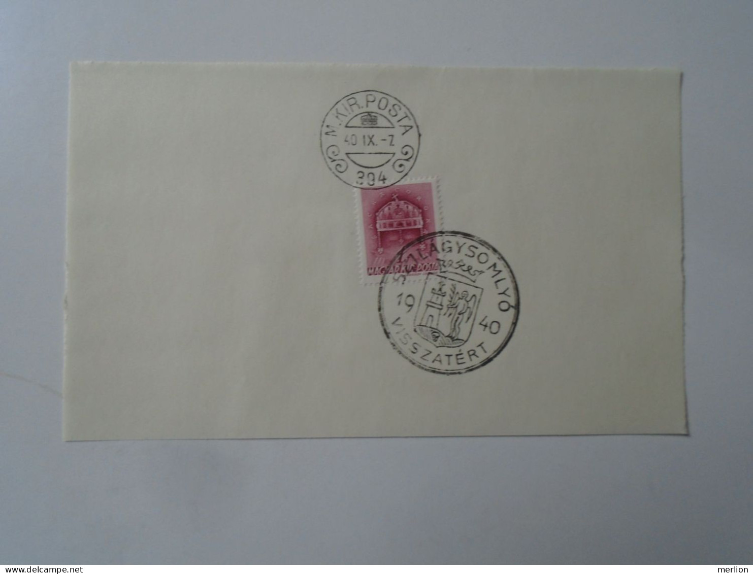 ZA451.57  Hungary -Szilágysomlyó  Visszatért -Commemorative Postmark 1940 - Poststempel (Marcophilie)