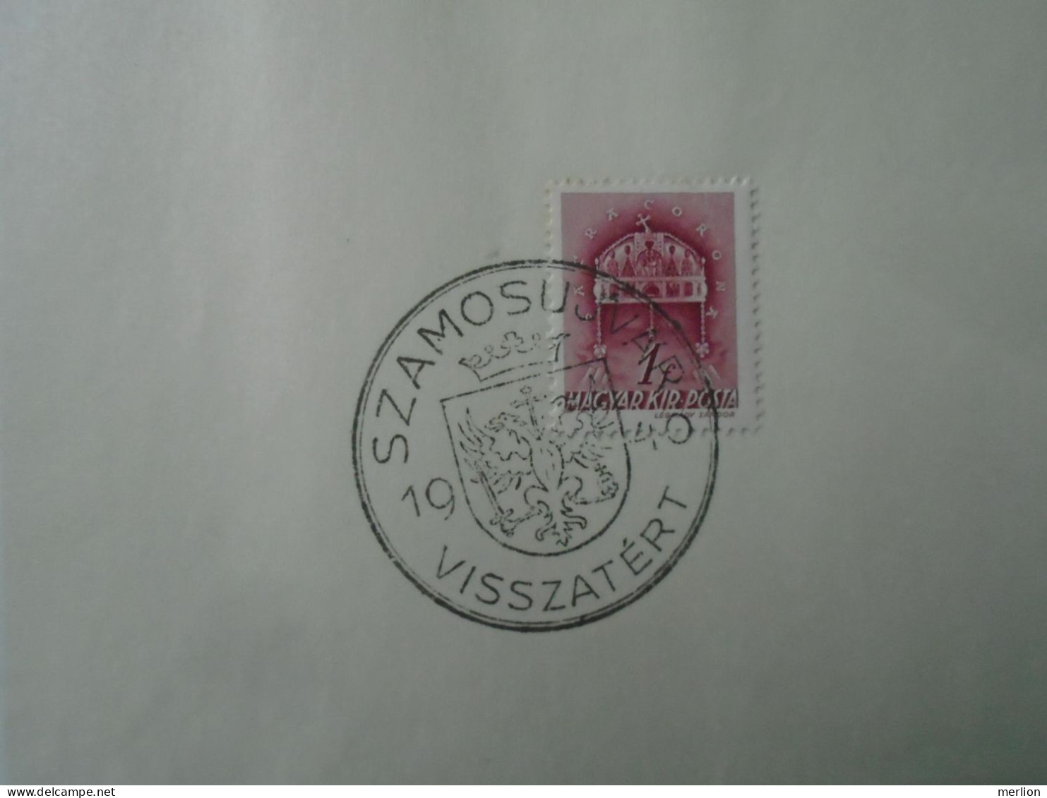 ZA451.59  Hungary -Szamosújvár - Visszatért -Commemorative Postmark 1940 - Marcofilie