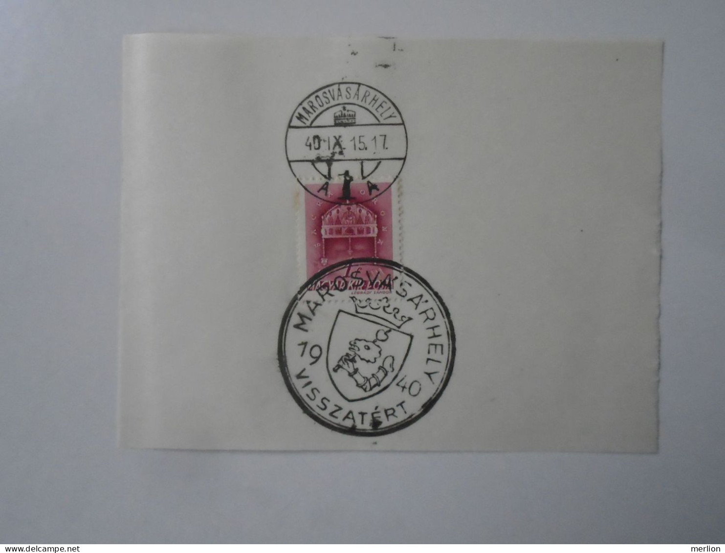 ZA451.60 Hungary -Marosvásárhely - Visszatért -Commemorative Postmark 1940 - Poststempel (Marcophilie)