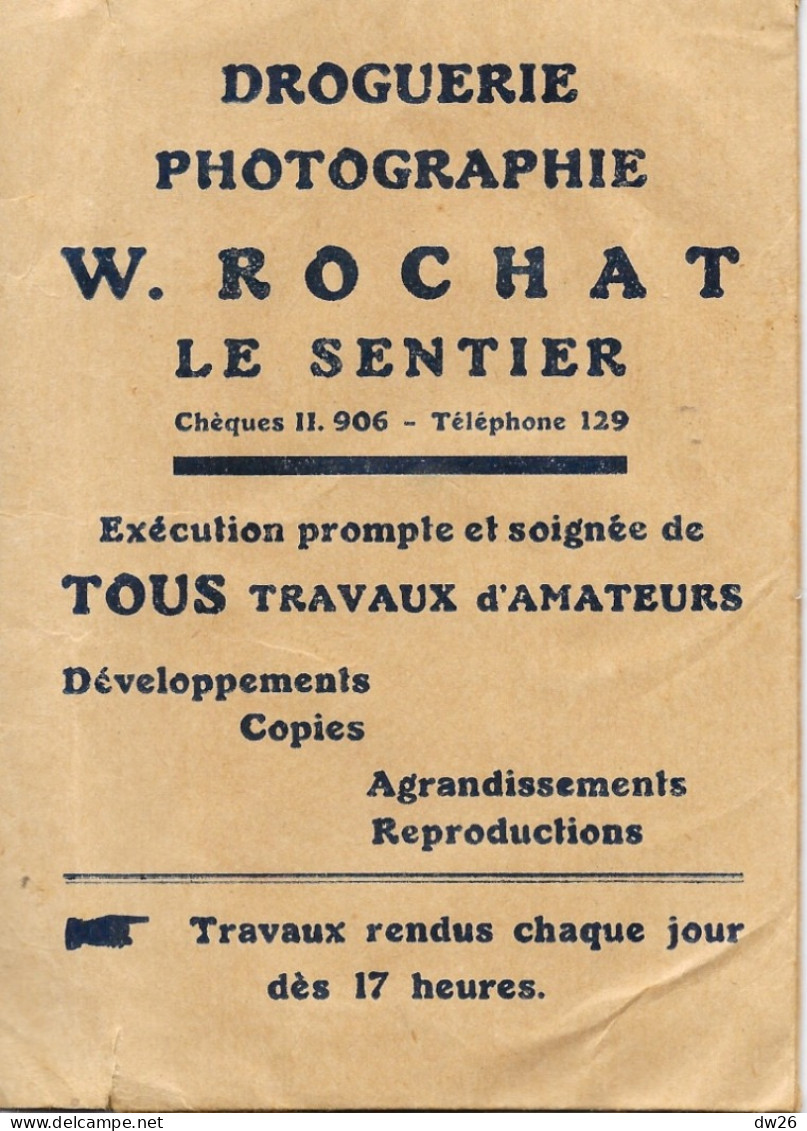 Pochette De Photos Avec 11 Négatifs, W. Rochat, Le Sentier, Suisse: Monsieur Lecoultre, Coiffeur à La Golisse, Mars 1935 - Personnes Anonymes