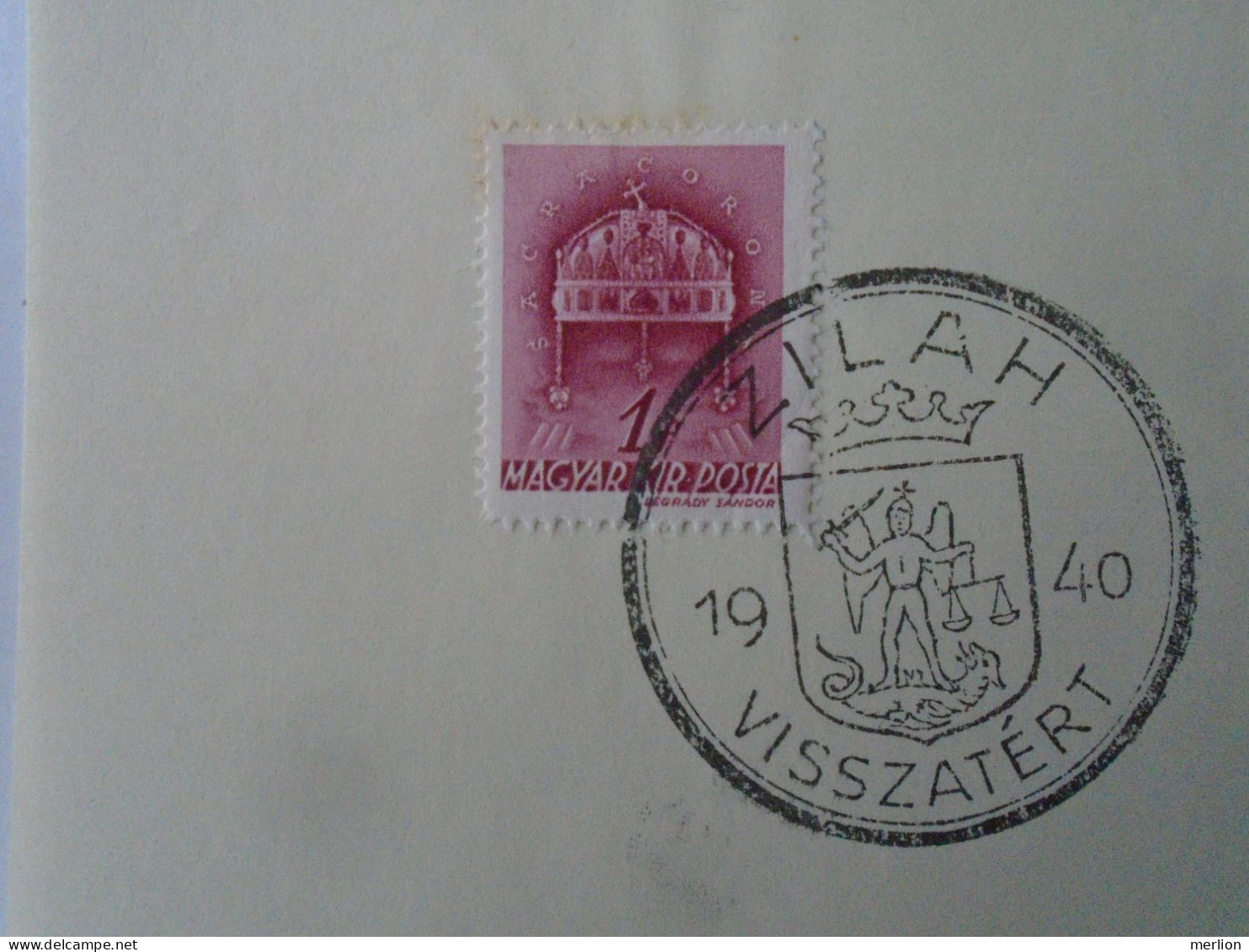 ZA451.61  Hungary -ZILAH - Visszatért -Commemorative Postmark 1940 - Postmark Collection