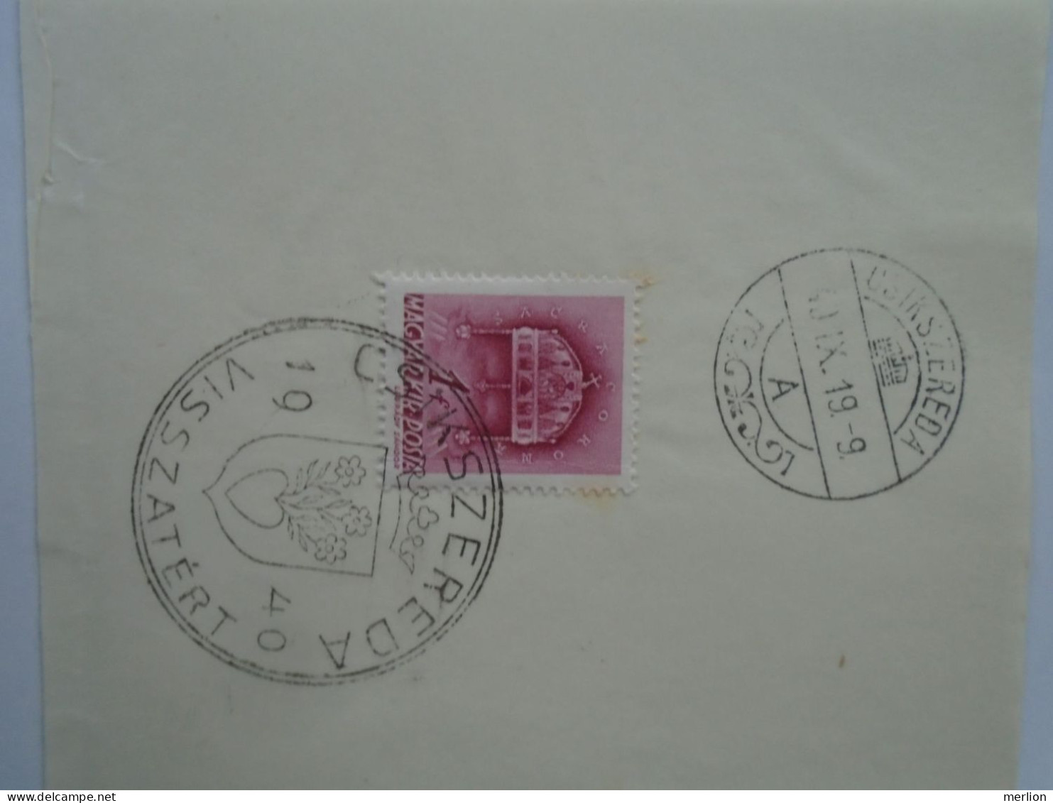 ZA451.63  Hungary -Csíkszereda  - Visszatért -Commemorative Postmark 1940 - Marcofilie