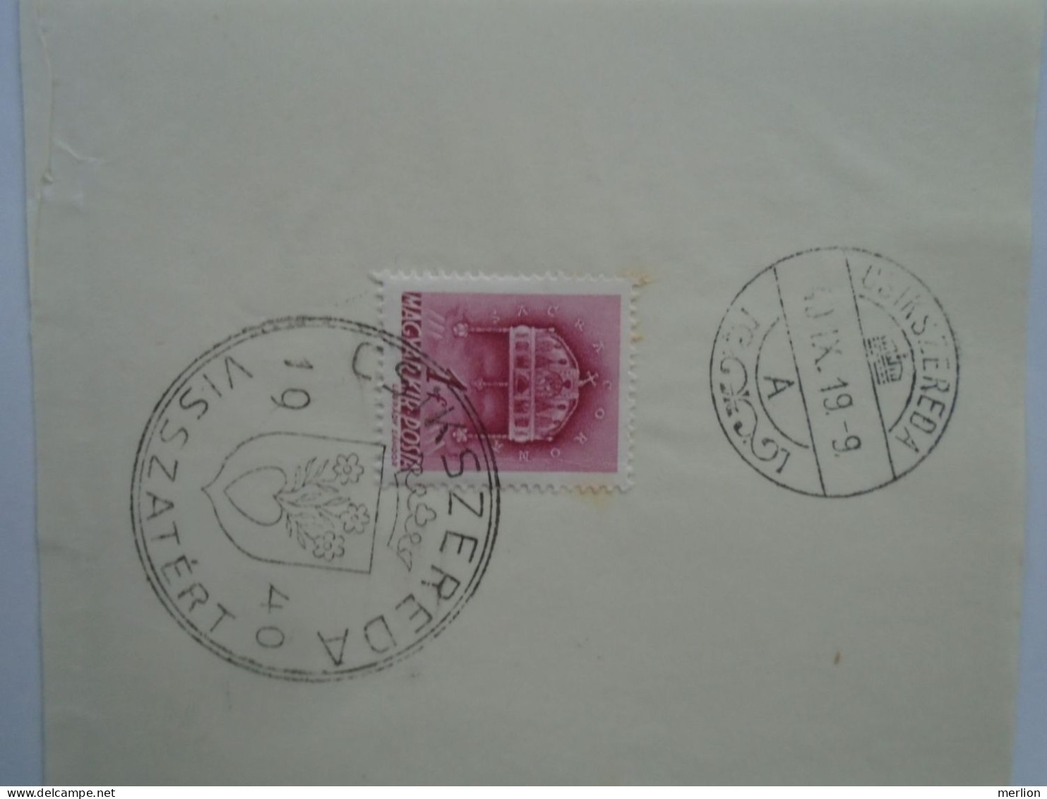 ZA451.63  Hungary -Csíkszereda  - Visszatért -Commemorative Postmark 1940 - Poststempel (Marcophilie)