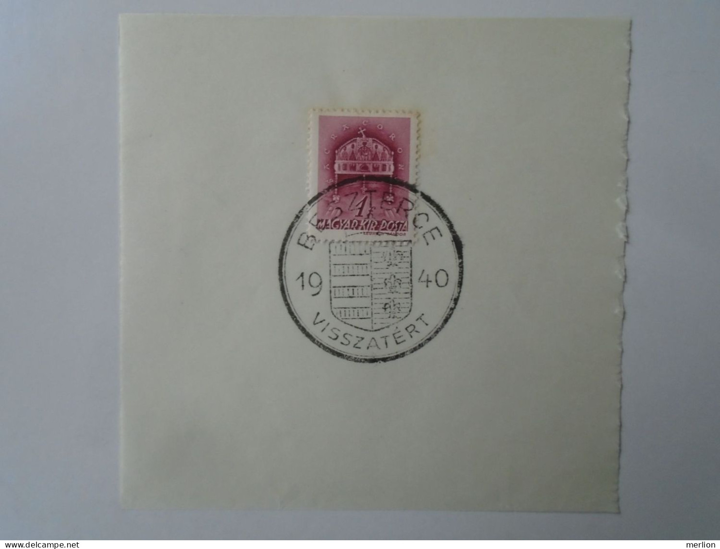 ZA451.64  Hungary - Beszterce  - Visszatért -Commemorative Postmark 1940 - Postmark Collection