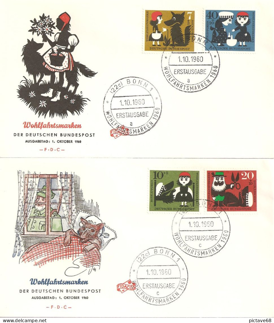 ALLEMAGNE /CONTES / ENVELOPPE FDC  N° YVERT: 214 à 217- N° MICHEL: 340 à 343 - Sonstige & Ohne Zuordnung