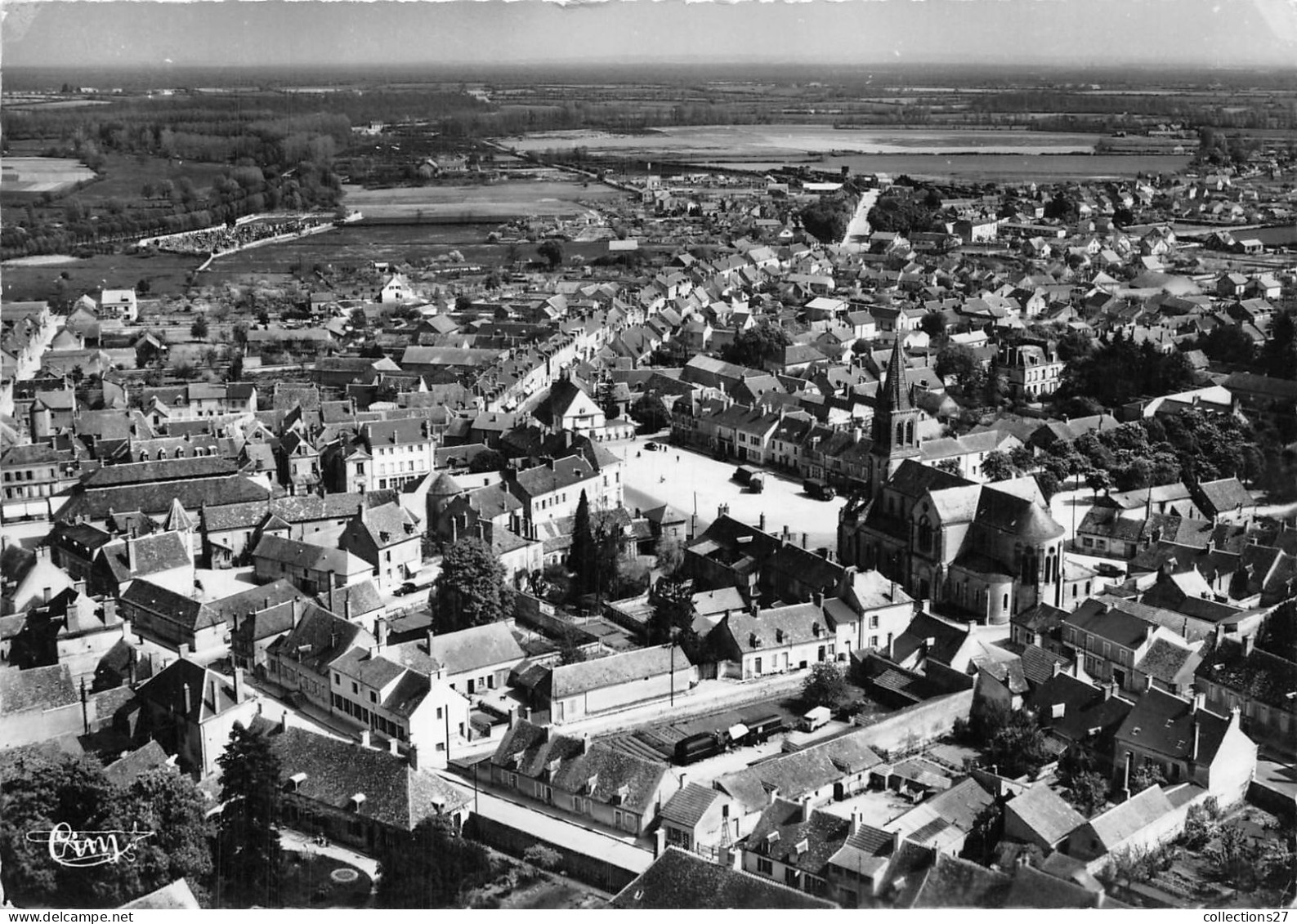 18-SANCOINS- VUE PANORAMIQUE AERIENNE - Sancoins