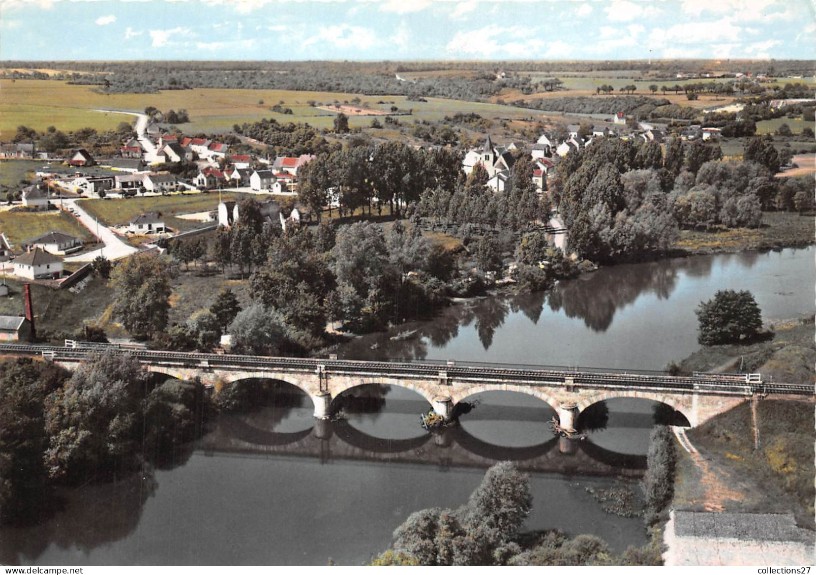 18-LUNERY- VUE AERIENNE LE CHER ET LE BOURG - Autres & Non Classés