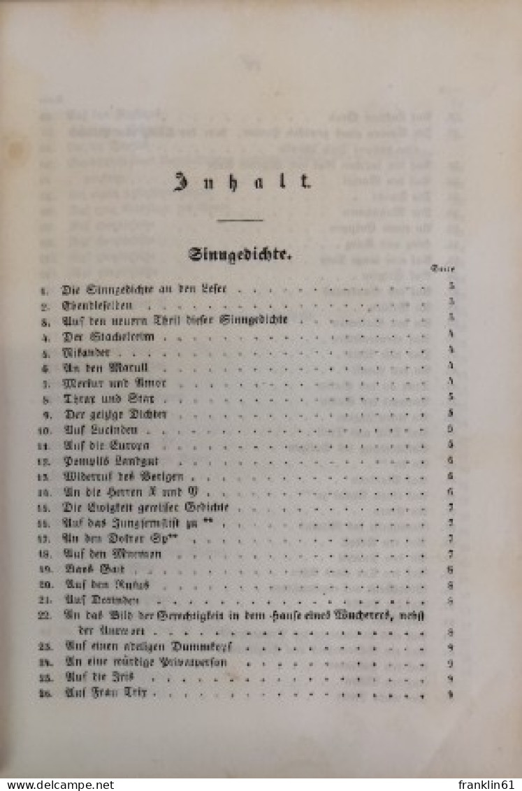 G. E. Lessing's Gesammelte Werke.  Neue Rechtmäßige Ausgabe. - Poems & Essays