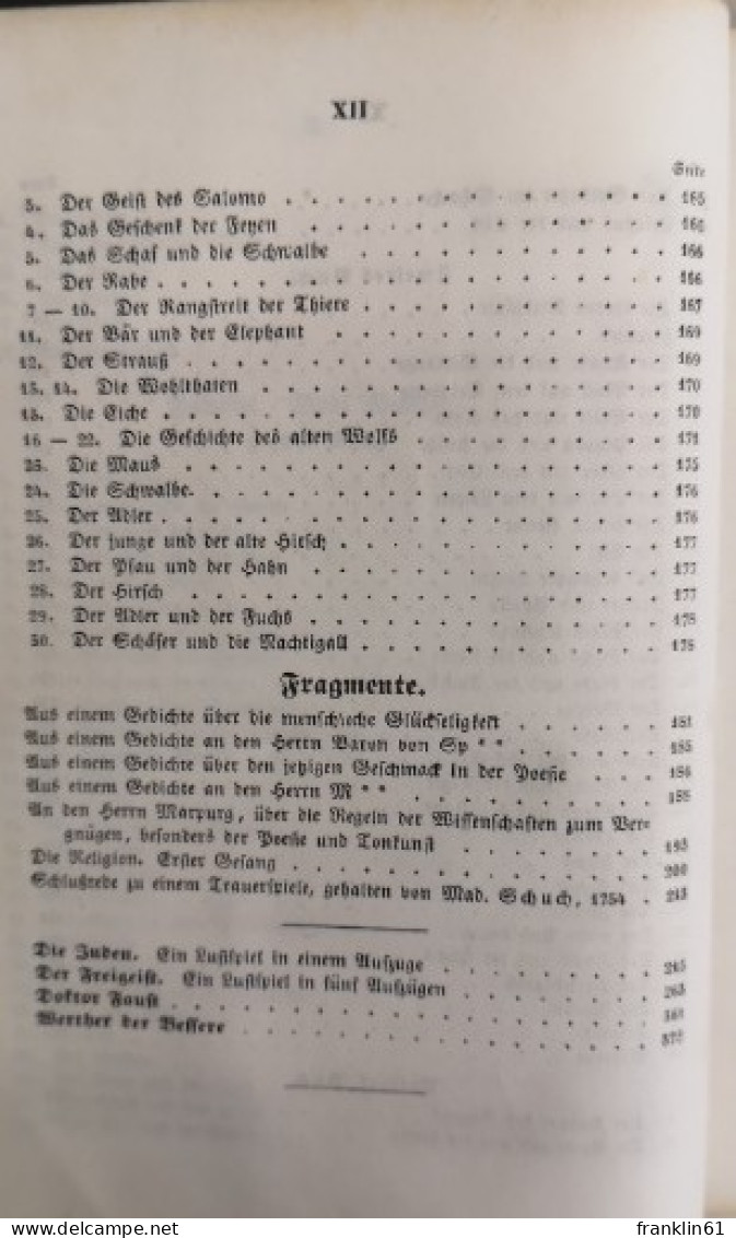 G. E. Lessing's Gesammelte Werke.  Neue rechtmäßige Ausgabe.