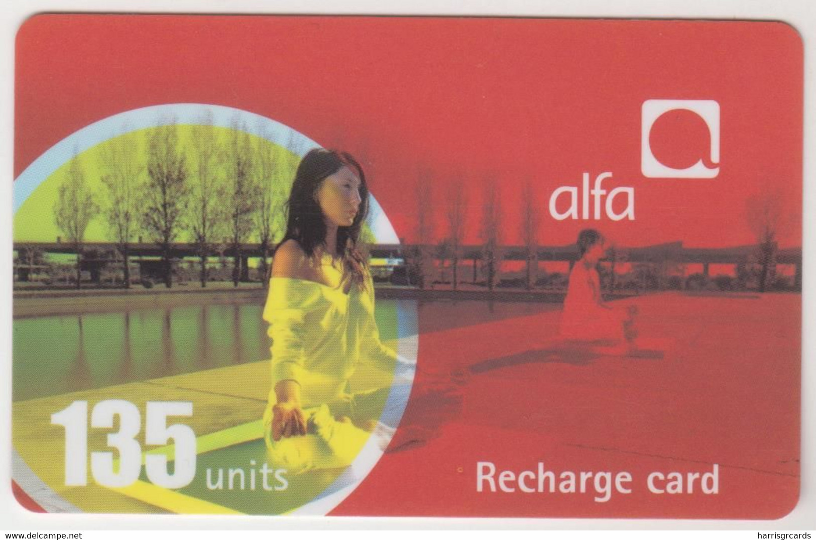LEBANON - Girl, Alfa Recharge Card 135 Units(glossy Surface), Exp.date 18/08/06, Used - Lebanon